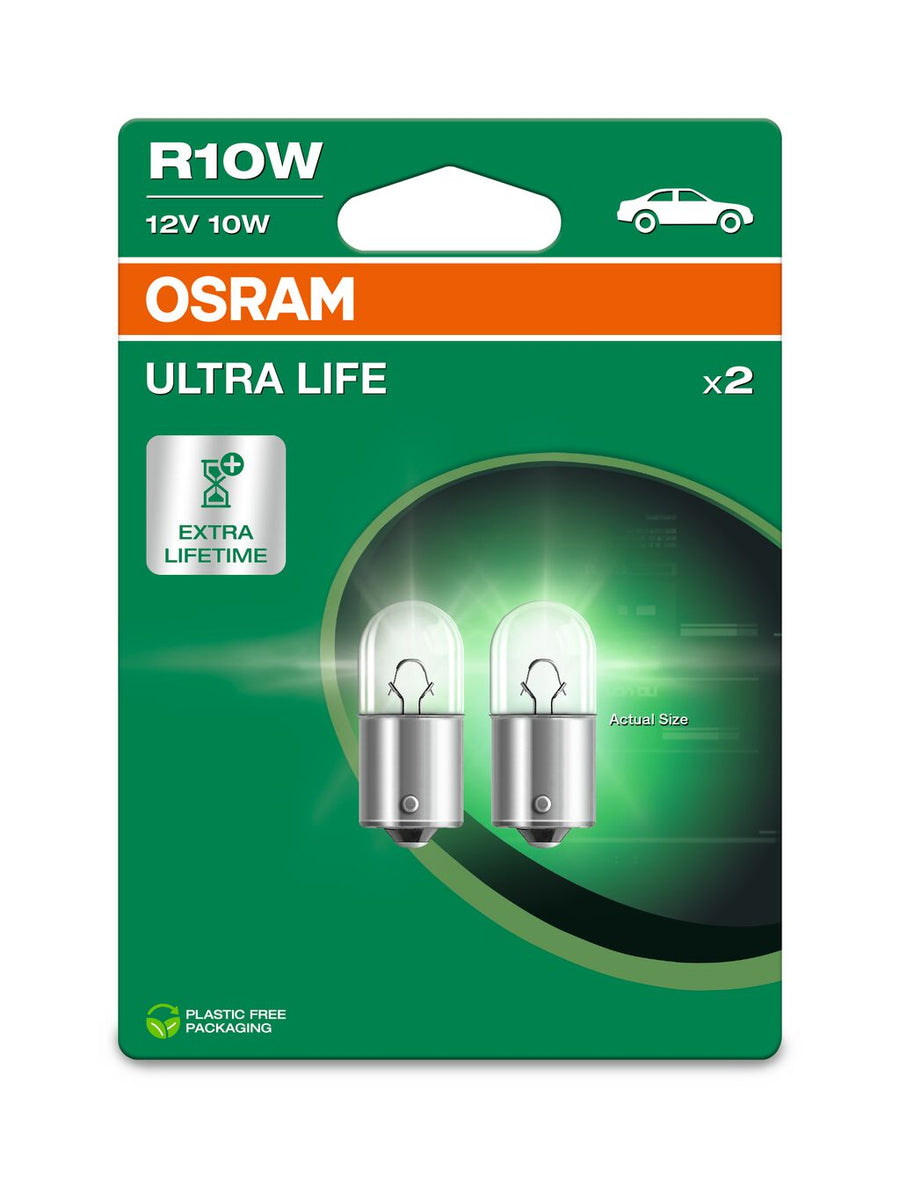 Osram AUX Ultra Life R10W 10W 125lm BA15s 12V 2er Blister – Produktansicht
