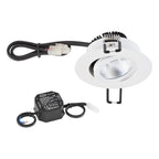 EVN Power-LED Leuchte inkl.Netzgerät weiß schwenkbar rund 83x37mm 8,4W 3000K 1010lm 21-40° 220-240V IP20