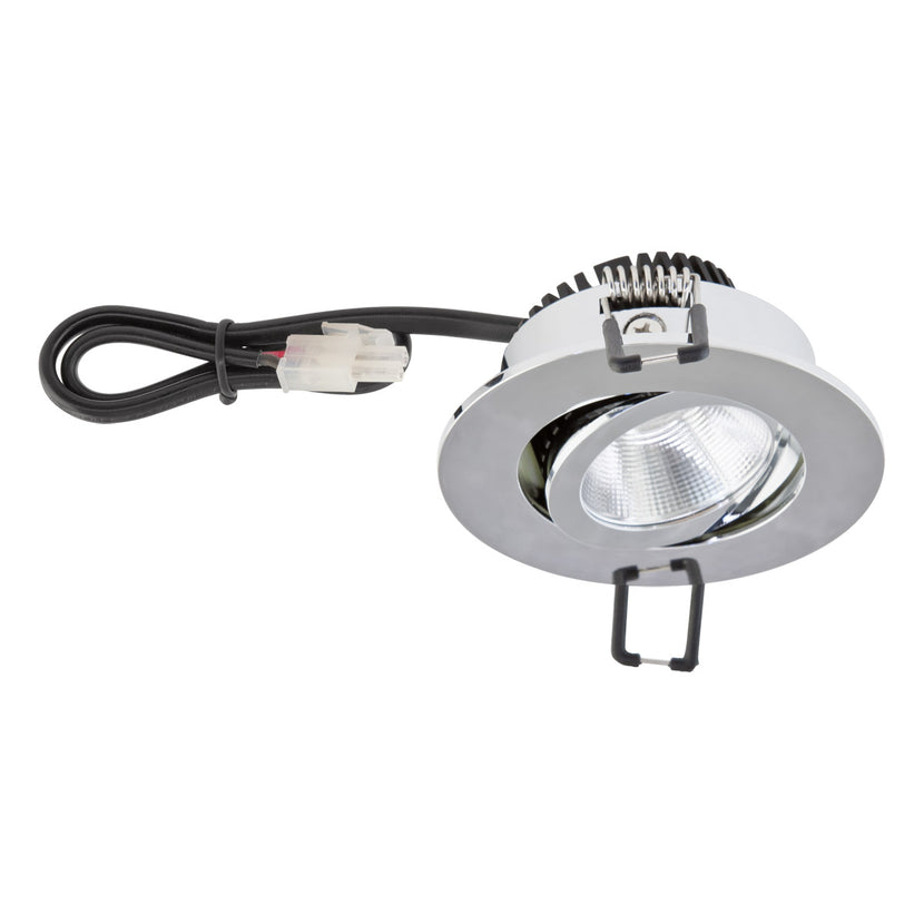 EVN Power-LED Leuchte Chrom schwenkbar rund 83x37mm 8,4W 4000K 1060lm 21-40° IP20