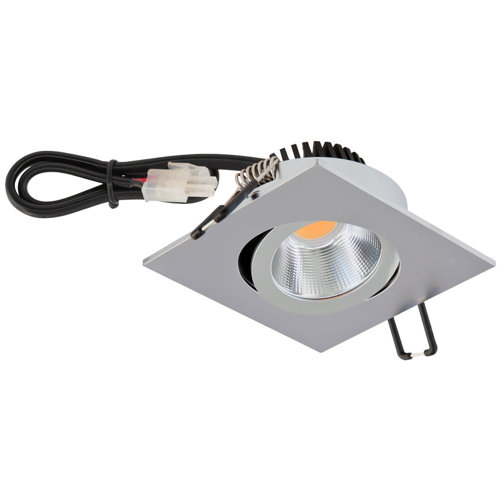 EVN Power-LED Leuchte Chrom matt schwenkbar viereckig 83x83x37mm 8,4W 3000K 1010lm 21-40° IP20