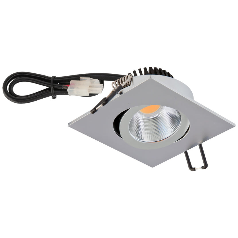 EVN Power-LED Leuchte Chrom matt schwenkbar viereckig 83x83x37mm 8,4W 3000K 1010lm 21-40° IP20