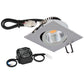 EVN Power-LED Leuchte Chrom matt schwenkbar viereckig 83x83x37mm 8,4W 3000K 1010lm 21-40° 220-240V IP20