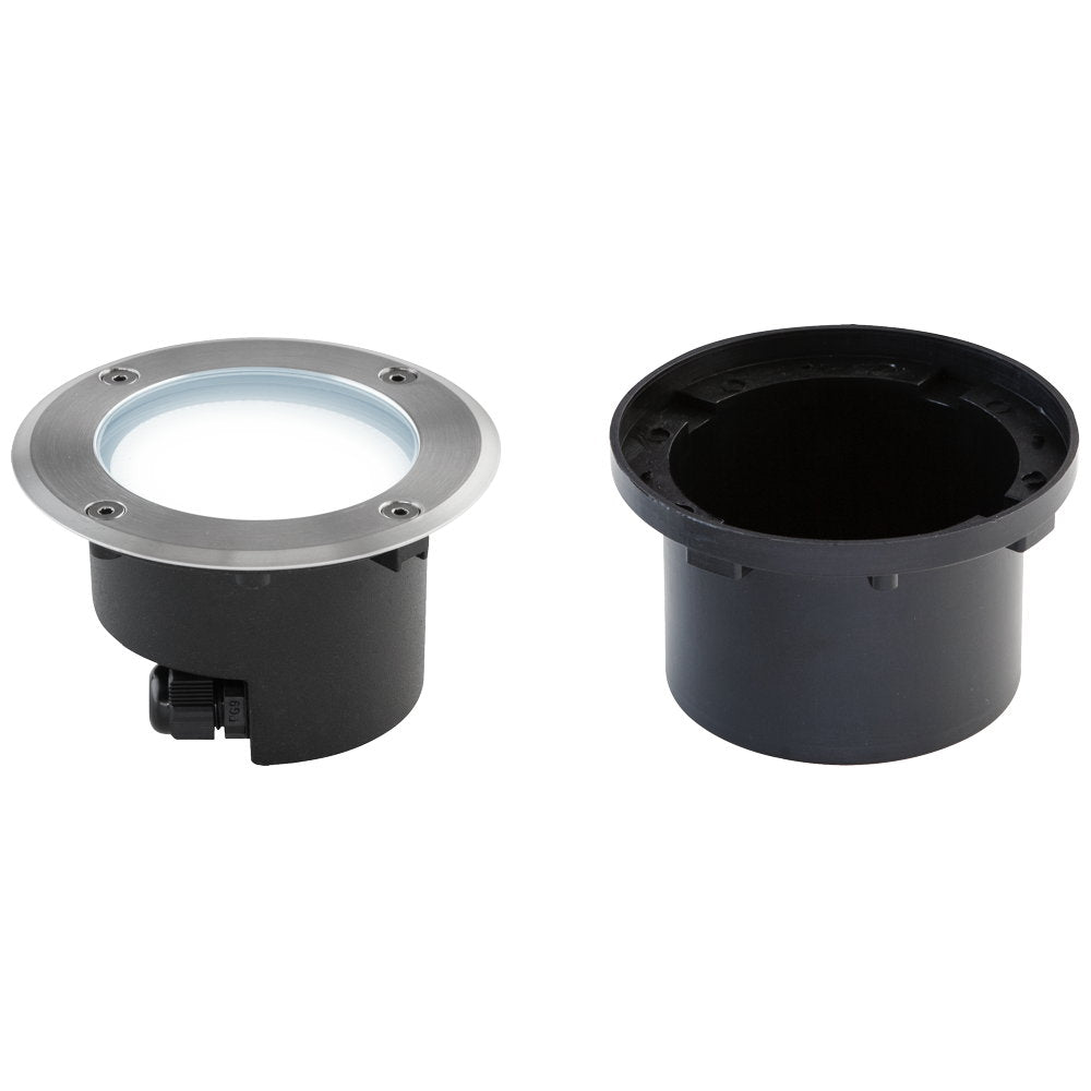 EVN LED Bodeneinbauleuchte Edelstahl Optik rund 119x68mm 6W 6000K 470lm 230V IP67