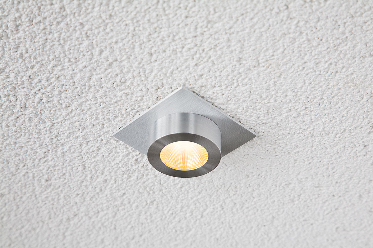 EVN Power-LED Leuchte Aluminium poliert viereckig 83x83x43mm 6W 3000K 620lm 21-40° IP20