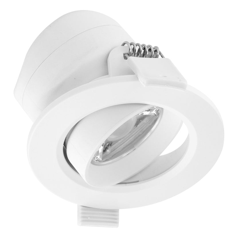 EVN LED Leuchte weiß schwenkbar rund 85x60mm 7W 3000K 590lm 21-40° 220-240V IP20