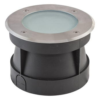 EVN LED Bodeneinbauleuchte Edelstahl Optik rund 180x125mm 12W 3000K 950lm 41-80° 110-240V IP67