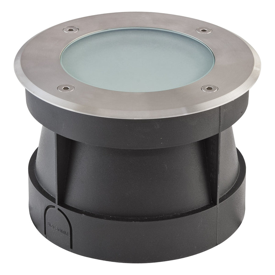 EVN LED Bodeneinbauleuchte Edelstahl Optik rund 180x125mm 12W 3000K 950lm 41-80° 110-240V IP67