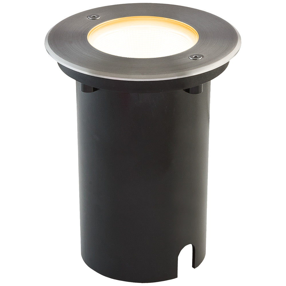 EVN Power-LED Bodeneinbauleuchte Edelstahl Optik rund 125x157mm 11W 3000K 740lm 41-80° 100-240V IP67
