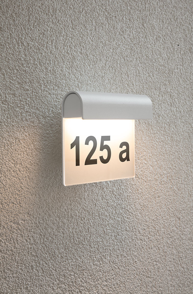 EVN LED Hausnummer Leuchte weiß rechteckig 161,5x200x84,5mm 6W 3000K 396lm >80° 100-240V IP54