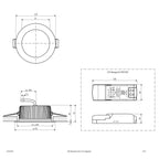EVN LED Downlight weiß rund 103x40mm 10W 4000K 1036lm >80° 220-240V IP44
