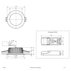 EVN LED Downlight Chrom rund 103x40mm 10W 6000K 1047lm >80° 220-240V IP44