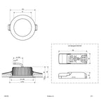 EVN LED Downlight Chrom rund 103x40mm 10W 4000K 1036lm >80° 220-240V IP44