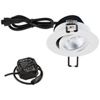 EVN Power-LED Leuchte weiß schwenkbar rund 83x48,5mm 8,4W 4000K 1060lm 21-40° 220-240V IP65