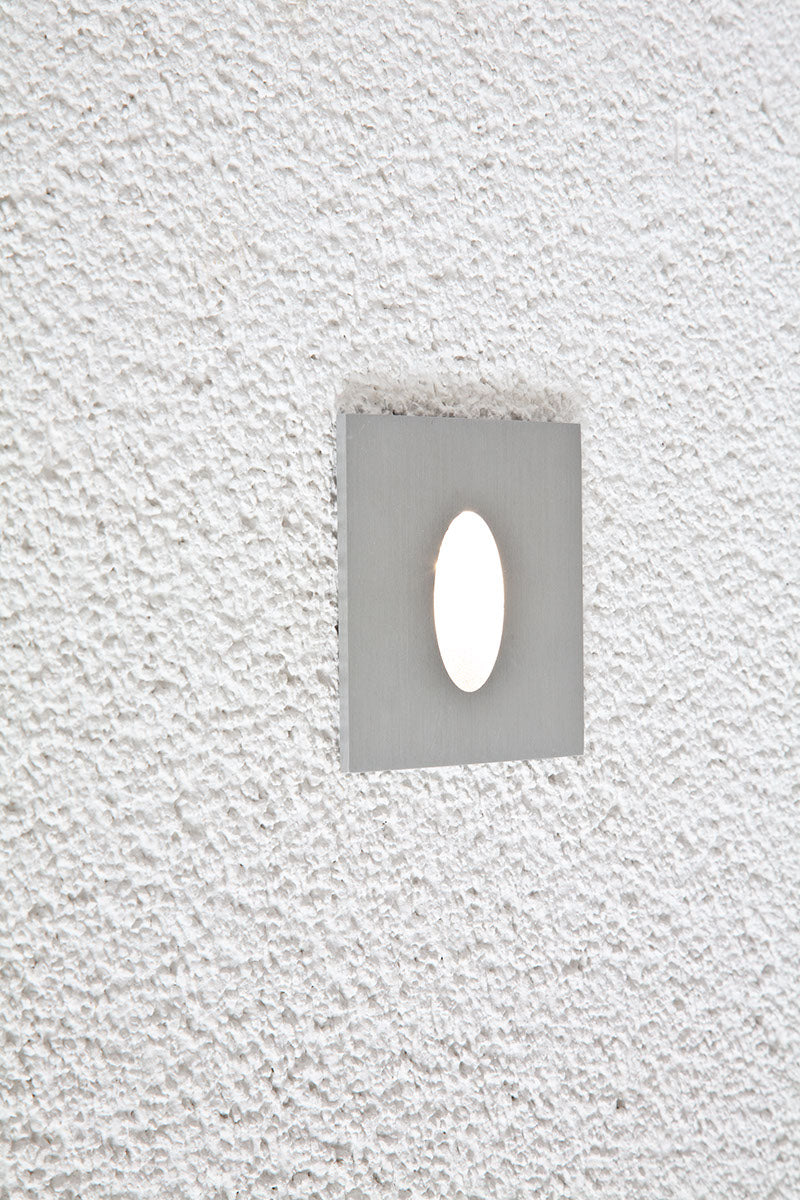 EVN LED Blendfreie Leuchte Aluminium viereckig 80x80x30mm 2,5W 3000K 95lm 21-40° IP65