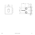 EVN LED Blendfreie Leuchte Aluminium viereckig 80x80x30mm 2,5W 3000K 95lm 21-40° IP65