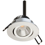 EVN Power-LED Leuchte Chrom schwenkbar rund 83x45mm 6W 3000K 528lm 21-40° 230V IP20