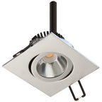 EVN Power-LED Leuchte Chrom schwenkbar viereckig 83x83x45mm 6W 3000K 528lm 21-40° 230V IP20