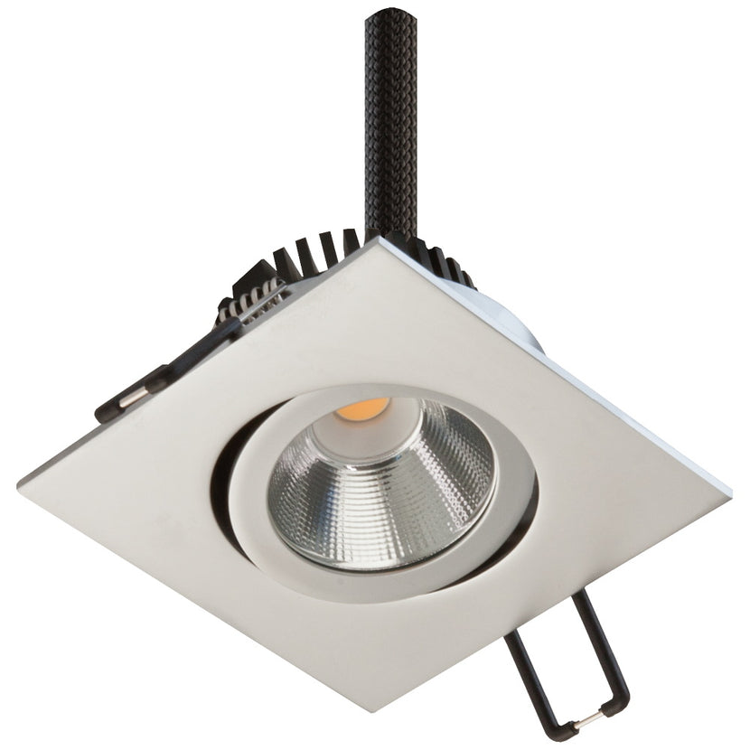EVN Power-LED Leuchte Chrom schwenkbar viereckig 83x83x45mm 6W 3000K 528lm 21-40° 230V IP20