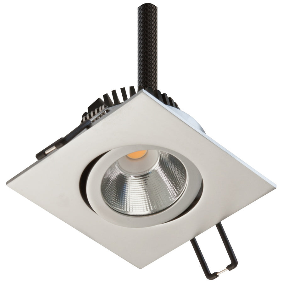EVN Power-LED Leuchte Chrom schwenkbar viereckig 83x83x45mm 6W 3000K 528lm 21-40° 230V IP20