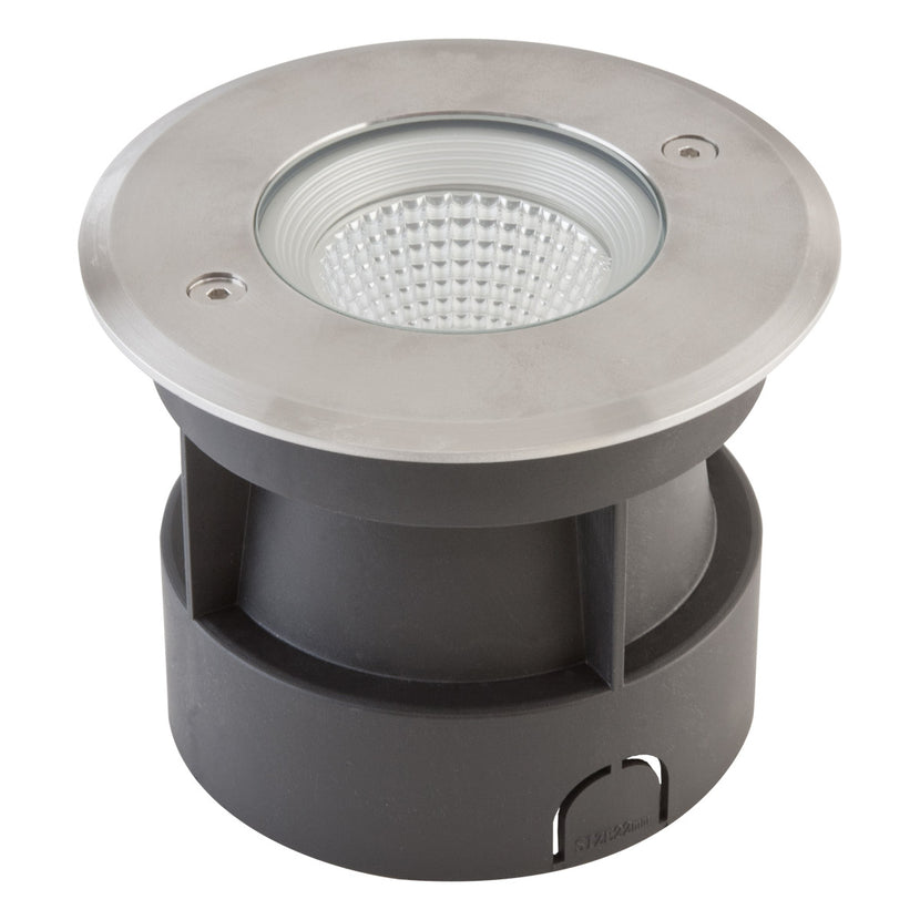 EVN LED Bodeneinbauleuchte Edelstahl Optik rund 120x94mm 6W 3000K 420lm 41-80° 100-240V IP67