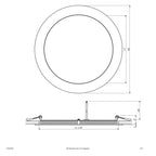 EVN LED Panel Silber rund 225x25mm 21W 3000K 1736lm >80° IP20