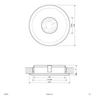 EVN LED Leuchte Aluminium poliert rund 82x20mm 6W 2700K 450lm 21-40° 220-240V IP20