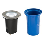 EVN LED Bodeneinbauleuchte Edelstahl Optik schwenkbar rund 150x175mm 4,6W 4000K 390lm 21-40° 230V IP67