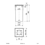 EVN Bodeneinbauleuchte Edelstahl Optik starr viereckig 98x98x159mm 5W 3000K 450lm 41-80° 230V IP66