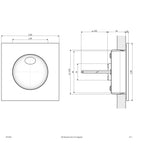 EVN Power-LED Leuchte anthrazit viereckig 80x80x30mm 2W 3000K 112lm >80° IP54