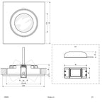 EVN COB-LED Leuchte weiß schwenkbar viereckig 82x82x26mm 6W 3000K 430lm 21-40° 220-240V IP20
