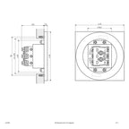 EVN LED Leuchte Edelstahl Optik viereckig 76x76x40mm 1,8W 3000K 55lm 220-240V IP44