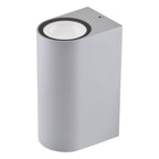 EVN LED 2-flammige Wandleuchte Silber halbrund 150x68x95mm 6W 3000K 145lm 21-40° 100-240V IP54