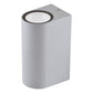 EVN LED 2-flammige Wandleuchte Silber halbrund 150x68x95mm 6W 3000K 145lm 21-40° 100-240V IP54
