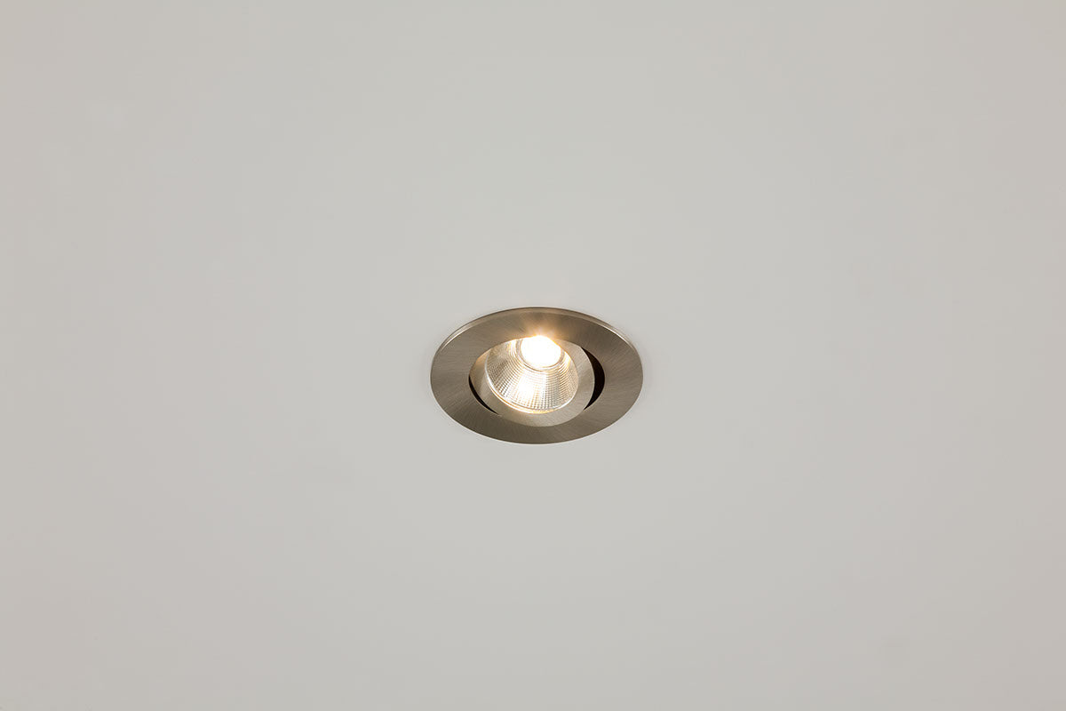 EVN Power-LED Leuchte Edelstahl Optik schwenkbar rund 83x35mm 3W 3000K 300lm 21-40° IP20