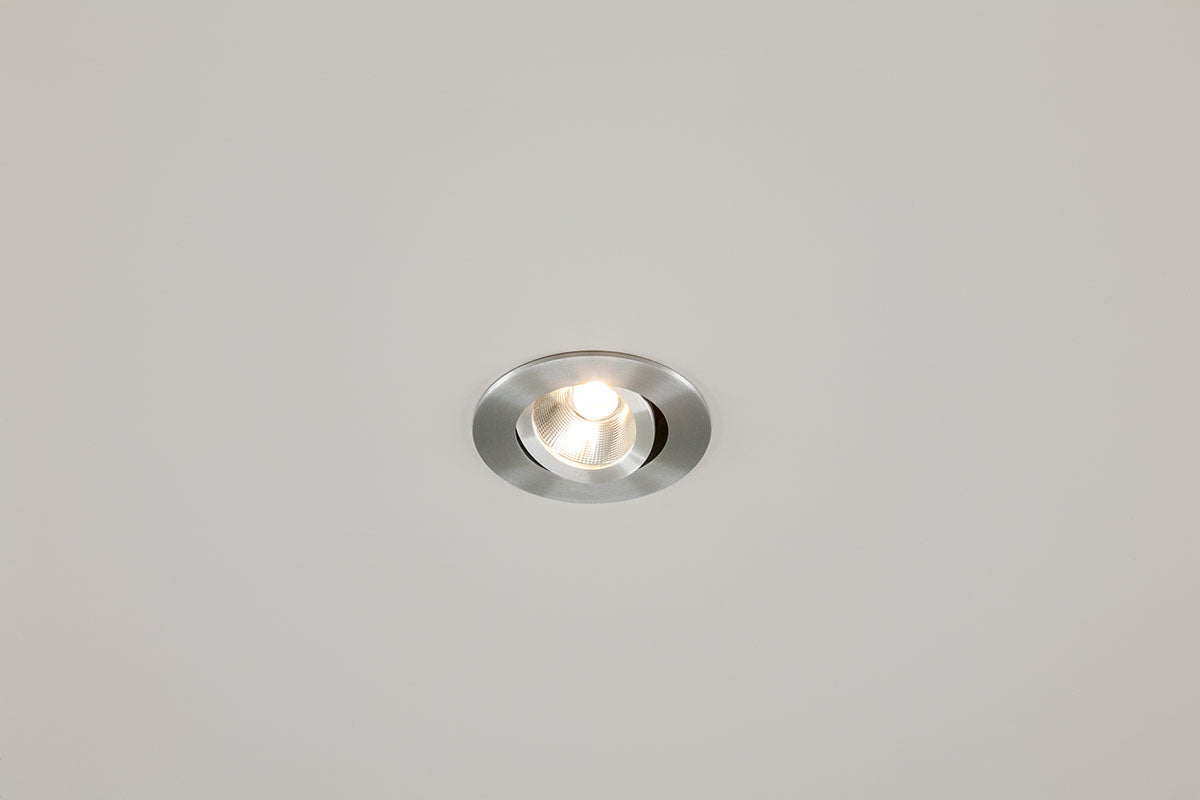 EVN Power-LED Leuchte Aluminium poliert schwenkbar rund 83x35mm 3W 3000K 300lm 21-40° IP20