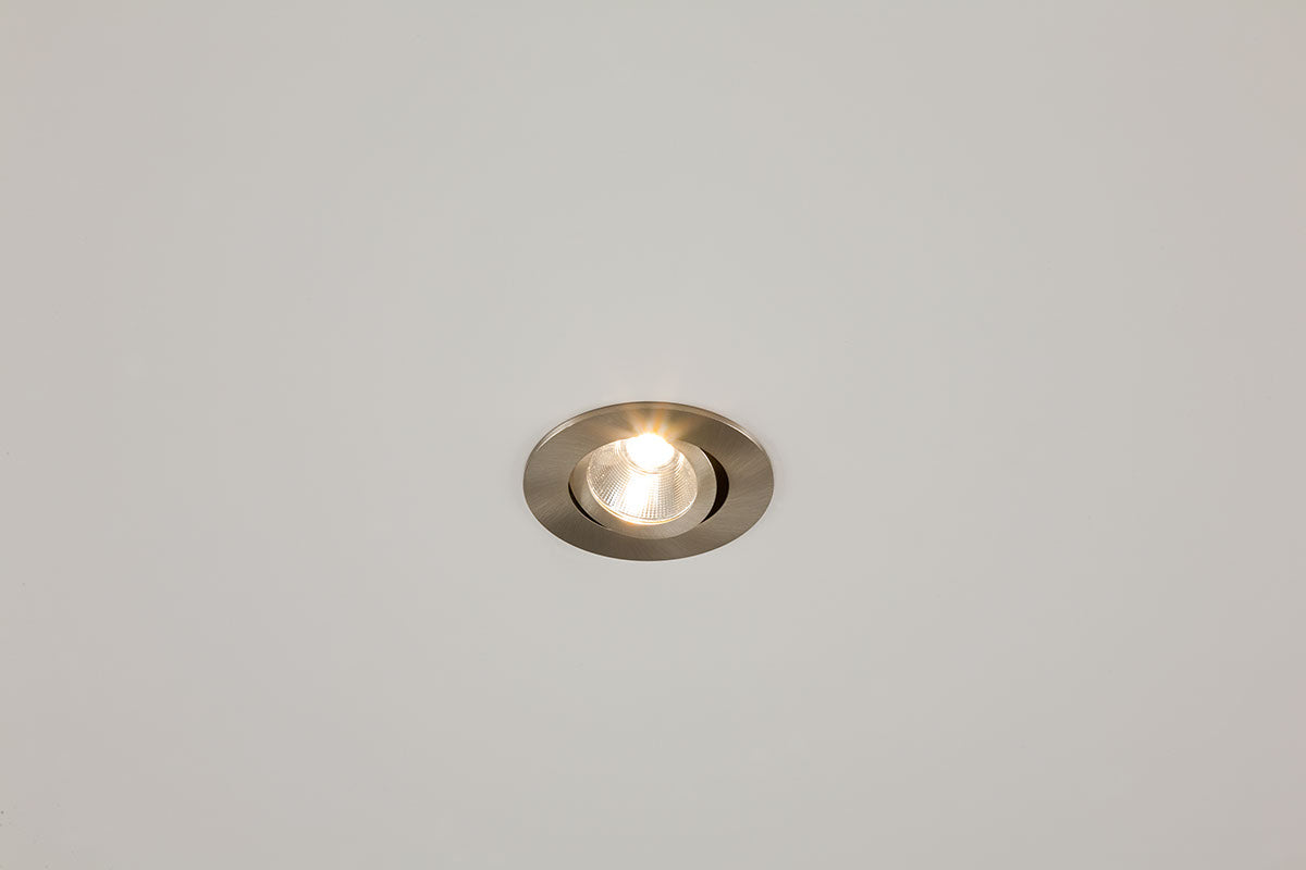 EVN Power-LED Leuchte Edelstahl Optik schwenkbar rund 83x43mm 6W 2000-3000K 60 bis 600lm 21-40° IP20
