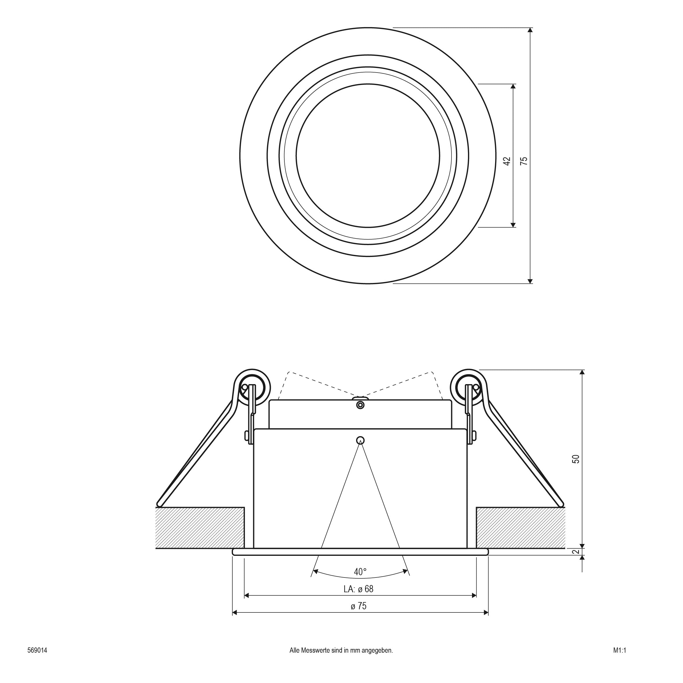 EVN Leuchte Aluminium schwenkbar rund 75x52mm 12V IP20