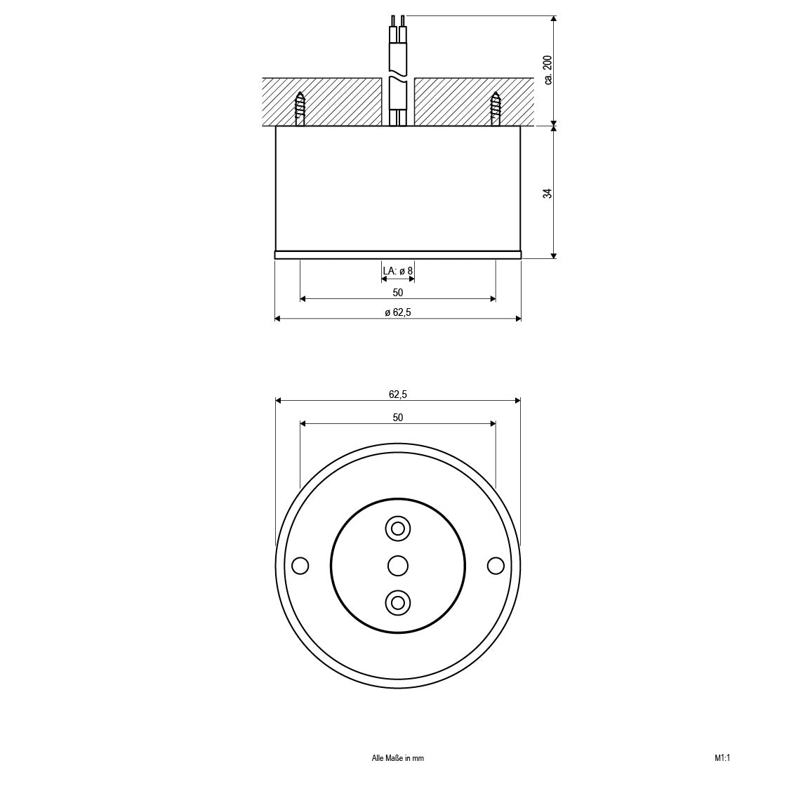 EVN LED Leuchte weiß rund 63x35mm 5W 5000K 310lm 21-40° 230V IP20