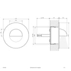 EVN LED Leuchte Edelstahl Optik rund 72x50mm 2,5W 3000K 84lm 21-40° 12V IP67
