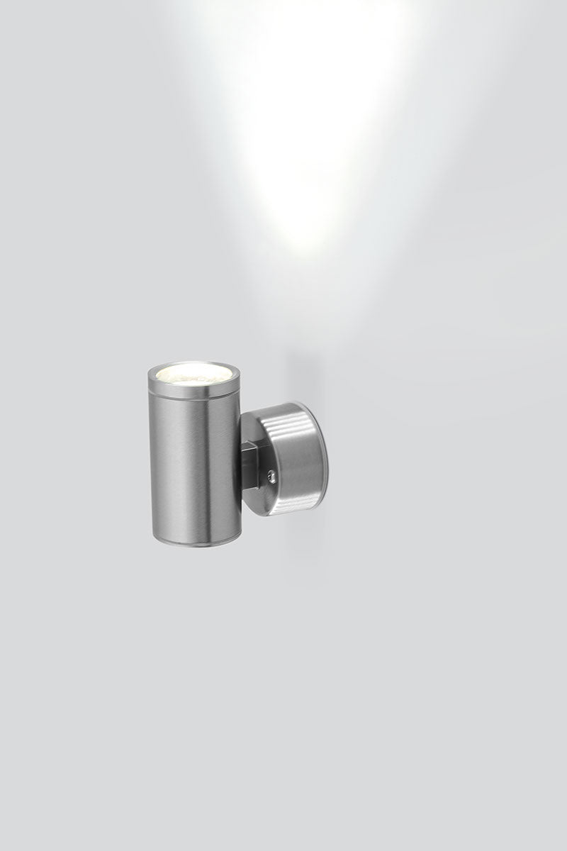 EVN 1-flammige Leuchte Edelstahl Optik rund 63x115mm 230V IP65
