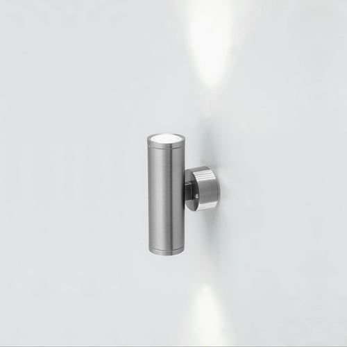 EVN 2-flammige Leuchte Edelstahl Optik rund 63x115mm 230V IP65