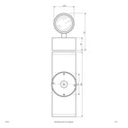 EVN 2-flammige Leuchte Edelstahl Optik rund 63x115mm 230V IP65
