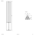 EVN LED Wegeleuchte anthrazit dreieckig 104x104x650mm 7W 3000K 481lm 41-80° 100-240V IP54