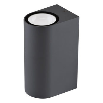 EVN LED 2-flammige Wandleuchte anthrazit halbrund 150x68x95mm 6W 3000K 145lm 21-40° 100-240V IP54