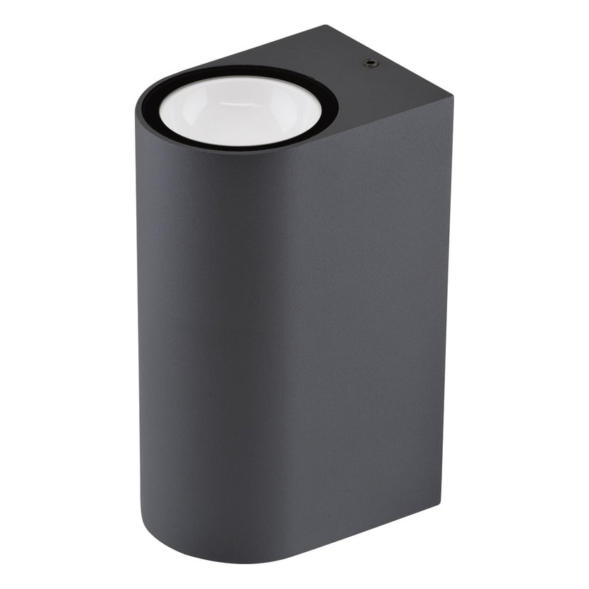 EVN LED 2-flammige Wandleuchte anthrazit halbrund 150x68x95mm 6W 3000K 145lm 21-40° 100-240V IP54