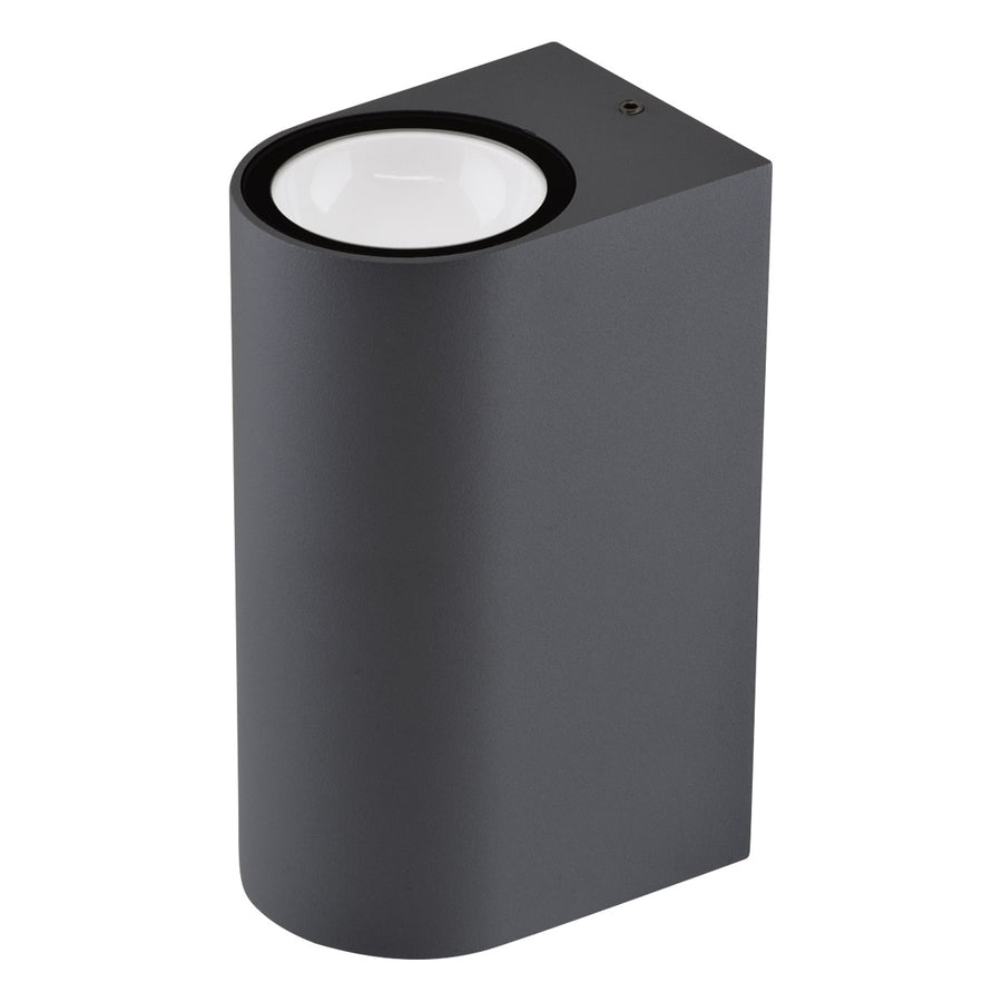 EVN LED 2-flammige Wandleuchte anthrazit halbrund 150x68x95mm 6W 3000K 145lm 21-40° 100-240V IP54