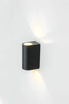 EVN LED 2-flammige Wandleuchte anthrazit halbrund 150x68x95mm 6W 3000K 145lm 21-40° 100-240V IP54