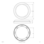 EVN LED Leuchte grau rund 150x27mm 3W 3000K 200lm >80° 230V IP65