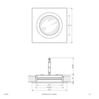 EVN LED Leuchte weiß viereckig 70x70x20mm 3W 3000K 210lm >80° IP20