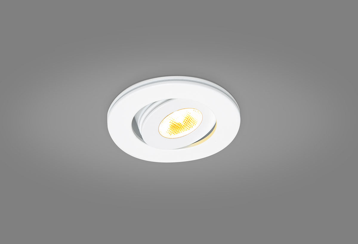 EVN Power-LED Leuchte weiß schwenkbar rund 52x44mm 3W 3000K 170lm 21-40° IP20